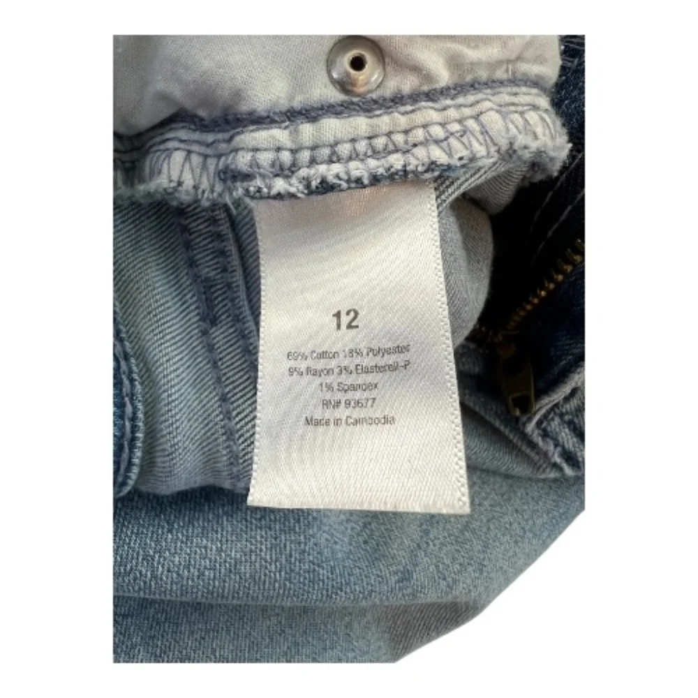 A.N.A Light Wash Two-Tone Raw Hem Jeggings – Size 12 - Picture 6 of 7